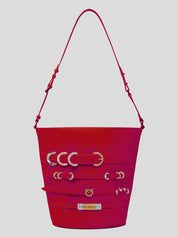 Bolso Cubo Grande PINKO Correas PielROJO