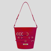 Bolso Cubo Grande PINKO Correas PielROJO