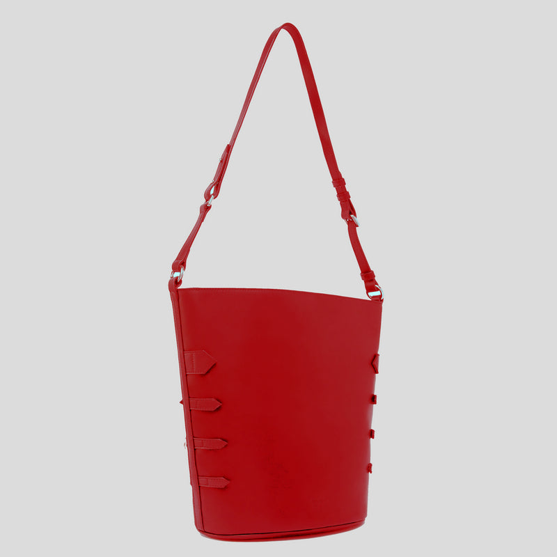 Bolso Cubo Grande PINKO Correas PielROJO