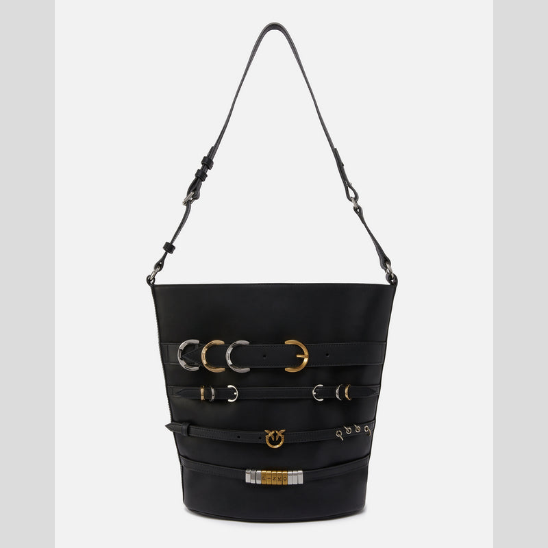 Bolso Cubo Grande PINKO CorreasPielNEGRO