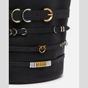 Bolso Cubo Grande PINKO CorreasPielNEGRO