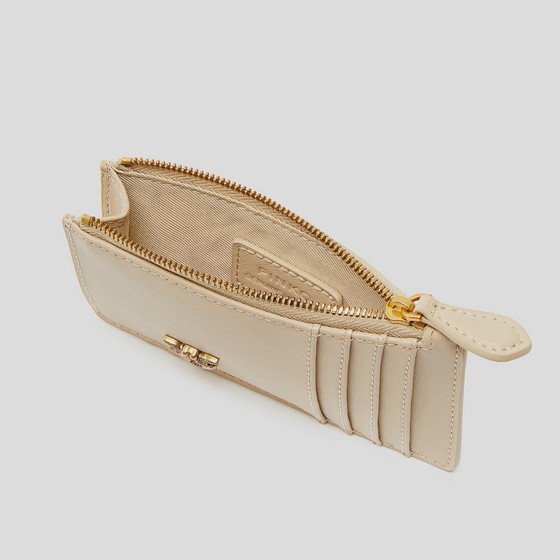Tarjetero Cremallera PINKO Airone BEIGE