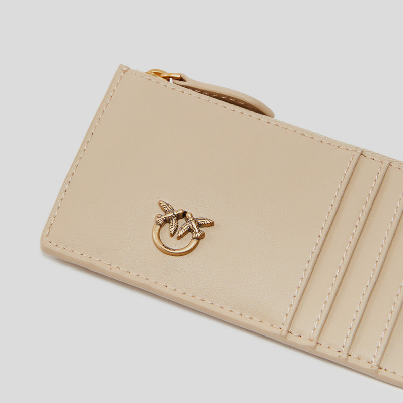 Tarjetero Cremallera PINKO Airone BEIGE