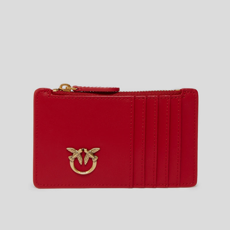 Tarjetero Cremallera PINKO Airone ROJO