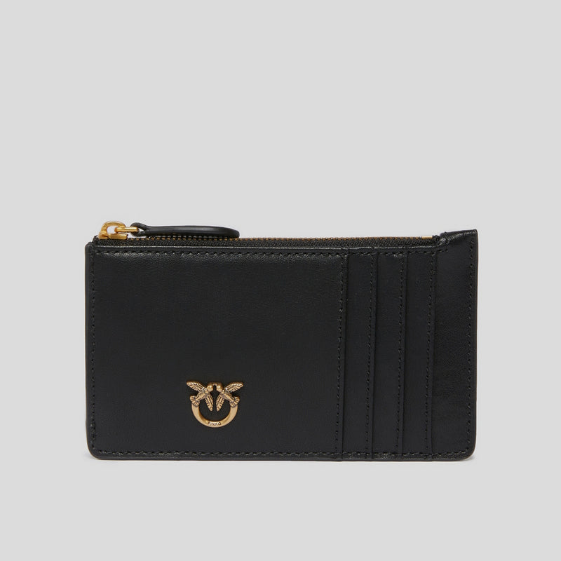Tarjetero Cremallera PINKO Airone NEGRO