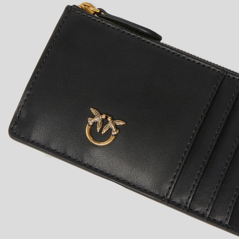 Tarjetero Cremallera PINKO Airone NEGRO