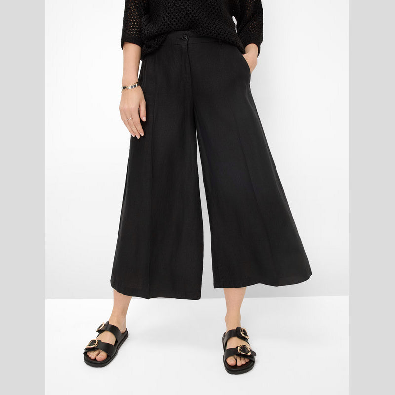 Pantalón Palazzo Melli S BRAX Lino NEGRO