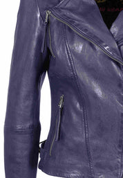 Biker FREAKY NATION Piel AZUL AÑIL