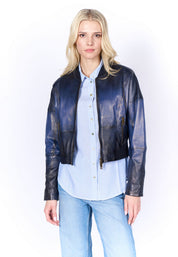 Bomber Corta FREAKY NATION Piel AZUL