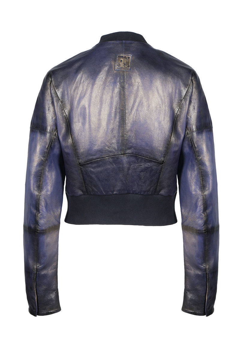 Bomber Corta FREAKY NATION Piel AZUL