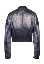 Bomber Corta FREAKY NATION Piel AZUL