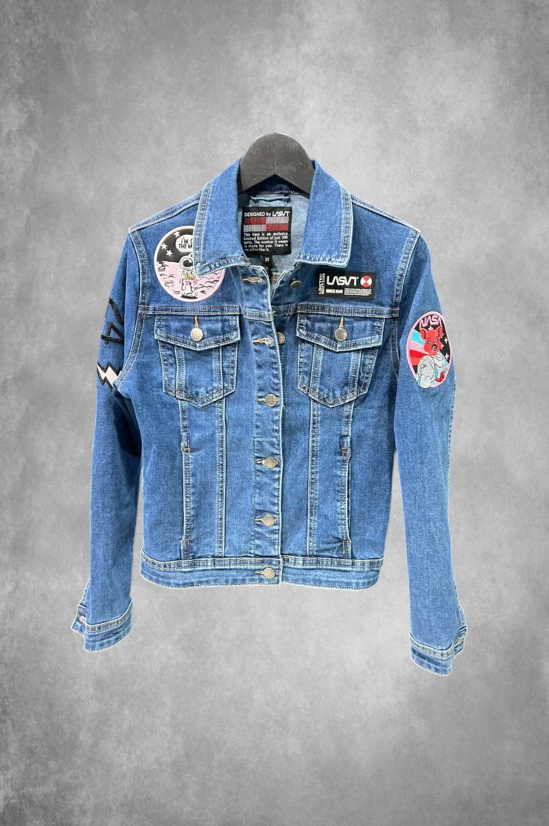 Cazadora Mujer Denim LA SAL Dragón AZUL