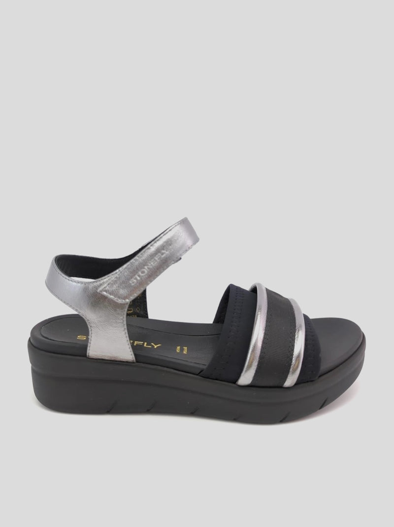 Sandalia STONEFLY Aqua III NEGRO y PLATA