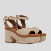 Sandalia Tacón JANET&JANET Combi BEIGE