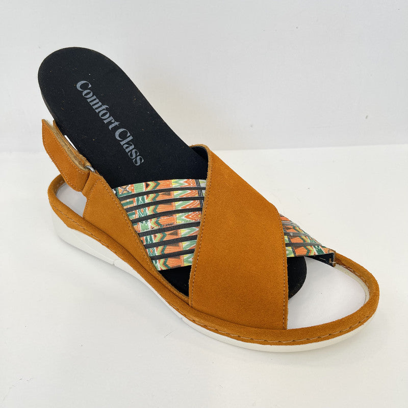 Sandalia COMFORT CLASS Elasticos NARANJA