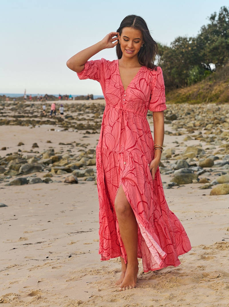 Vestido Largo JAASE Rosella Tessa SALMÓN