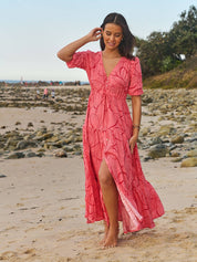 Vestido Largo JAASE Rosella Tessa SALMÓN