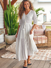 Vestido Bordado JAASE Indiana BLANCO