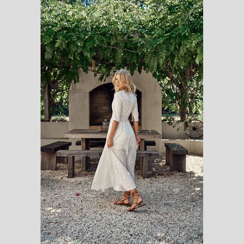 Vestido Bordado JAASE Indiana BLANCO