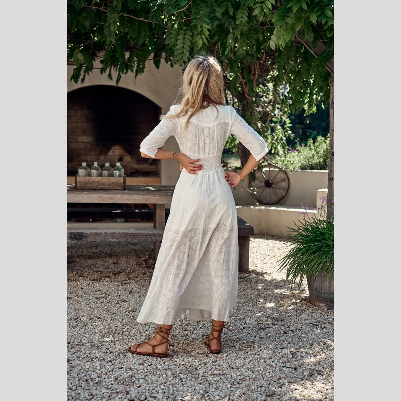 Vestido Bordado JAASE Indiana BLANCO