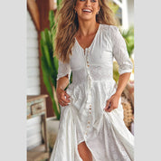 Vestido Bordado JAASE Indiana BLANCO