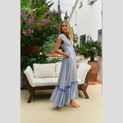 Vestido JAASE Tabitha Rayas AZUL/BLANCO