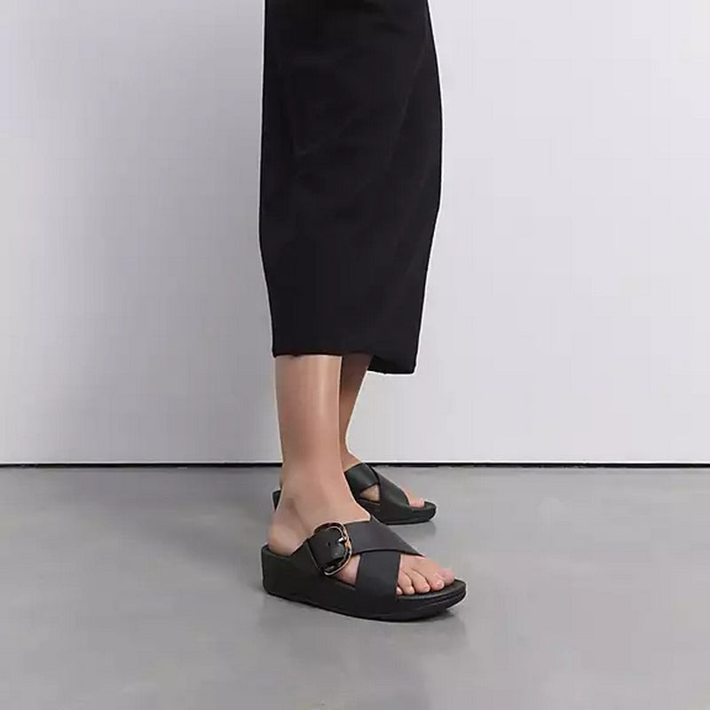Sandalia Lulu FITFLOP Hebilla Piel NEGRO