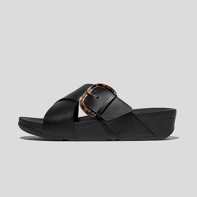 Sandalia Lulu FITFLOP Hebilla Piel NEGRO