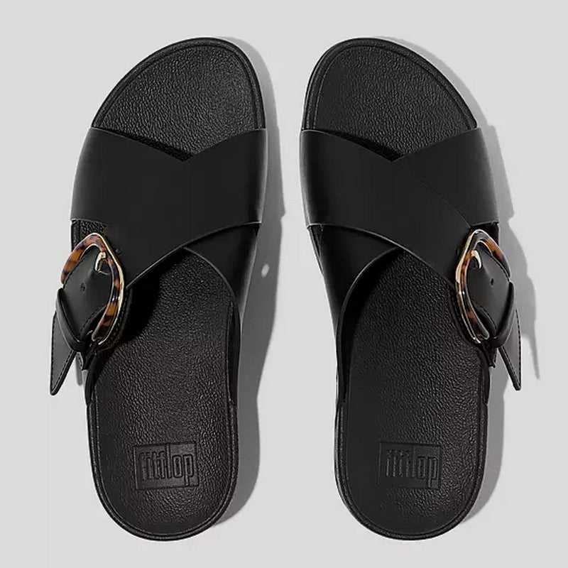 Sandalia Lulu FITFLOP Hebilla Piel NEGRO