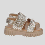 Sandalia JANET&JANET Piel Trenzada ORO