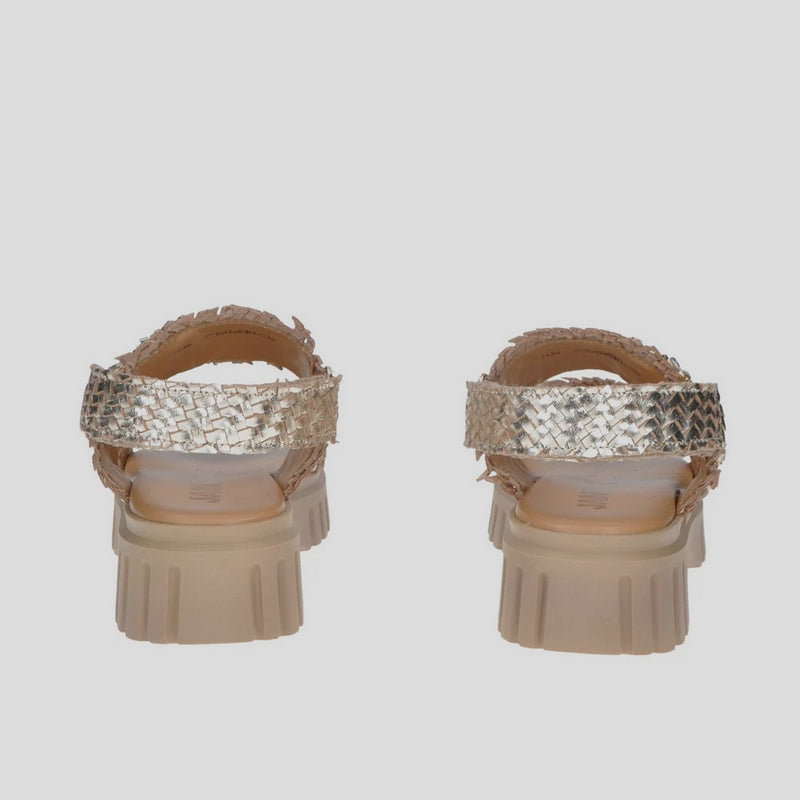 Sandalia JANET&JANET Piel Trenzada ORO