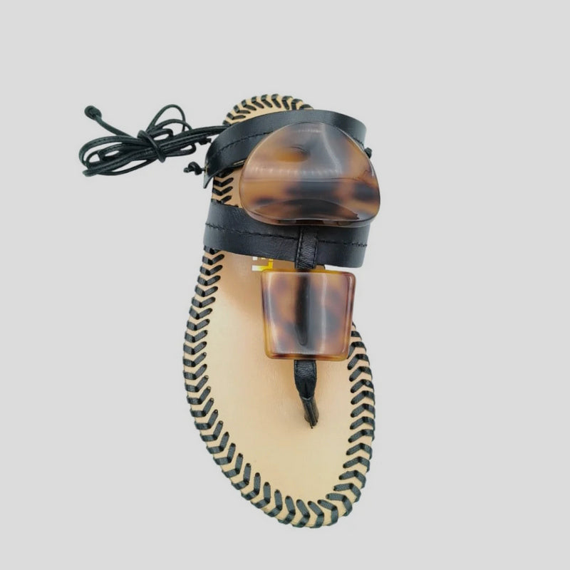 Sandalia Romana JANET&JANET Piel NEGRO