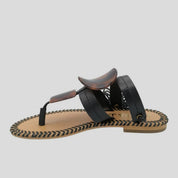 Sandalia Romana JANET&JANET Piel NEGRO