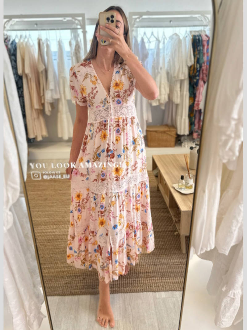 Vestido JAASE HuntleySpringSerenadeBEIGE