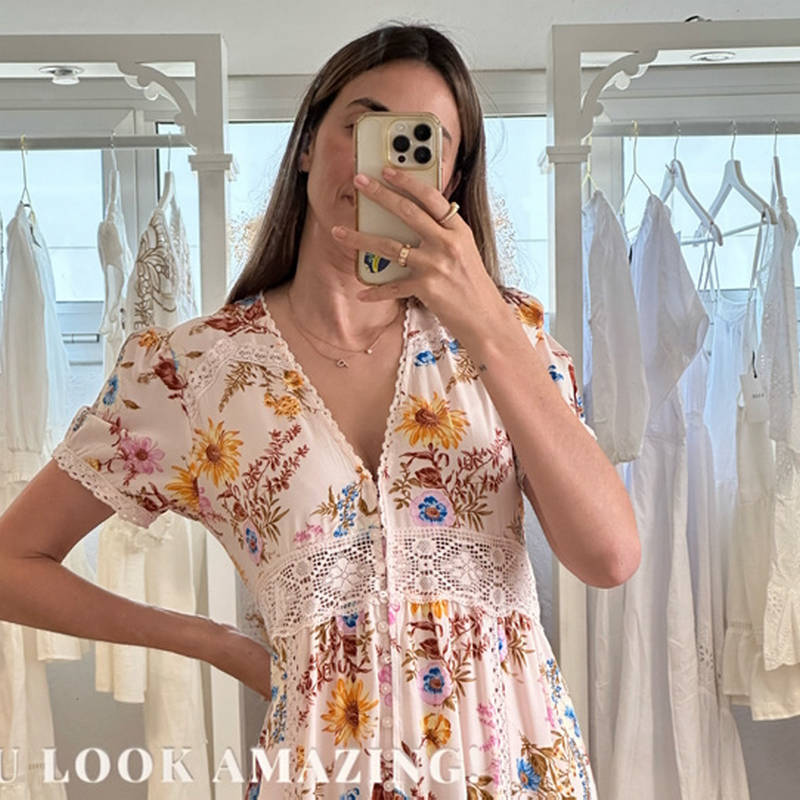 Vestido JAASE HuntleySpringSerenadeBEIGE