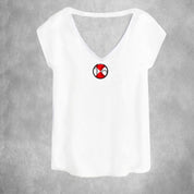 Camiseta Pico Mujer LaSAL Cat BLANCO