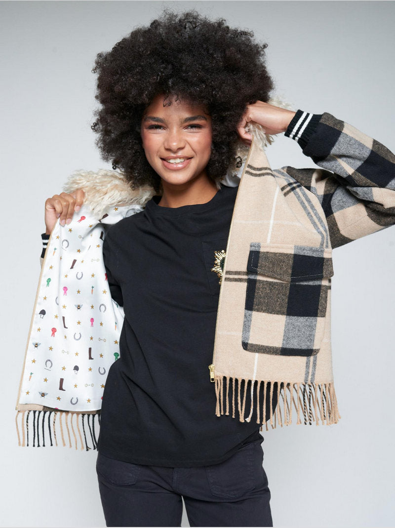 Bomber VILAGALLO Cuadros Lana Flecos