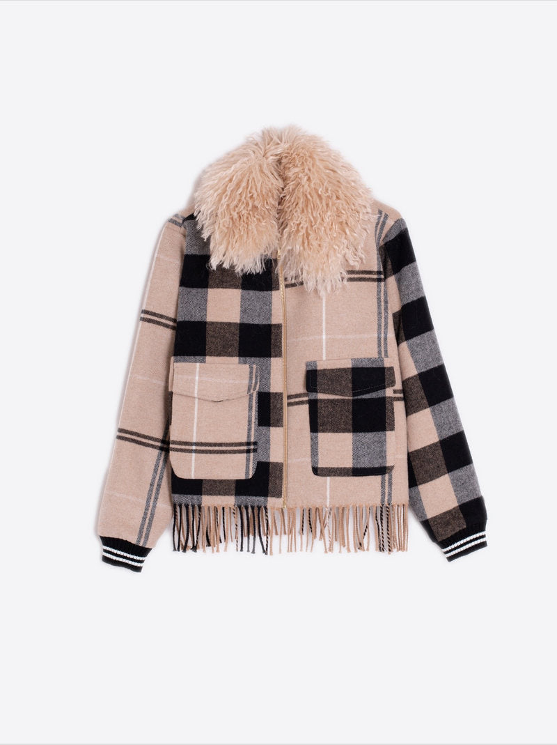 Bomber VILAGALLO Cuadros Lana Flecos