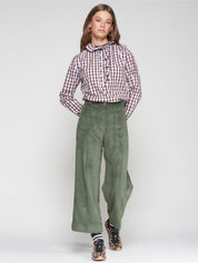 Pantalón Recto VILAGALLO Pana Verde Caza