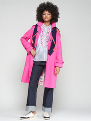 Abrigo Loden VILAGALLO Lana Rosa Fucsia