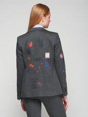 Chaqueta Helen VILAGALLO Graffiti Gris