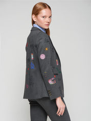 Chaqueta Helen VILAGALLO Graffiti Gris