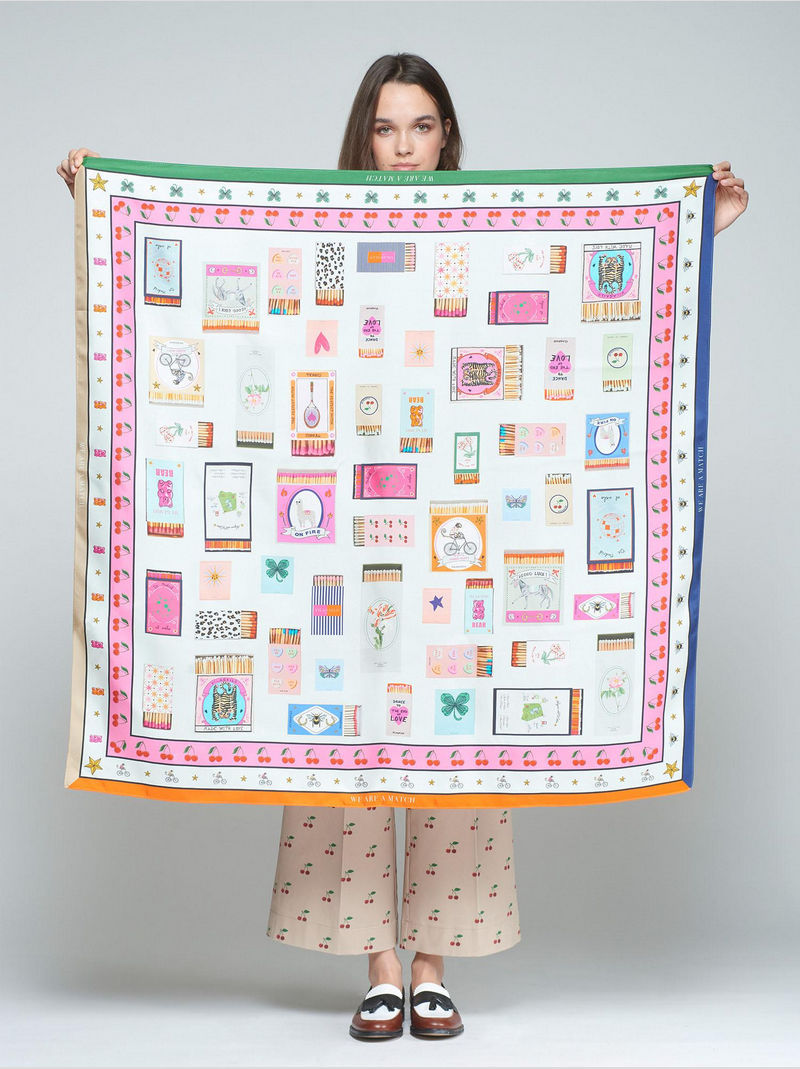 Foulard Seda VILAGALLO Estampado Cerilla