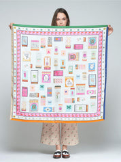 Foulard Seda VILAGALLO Estampado Cerilla