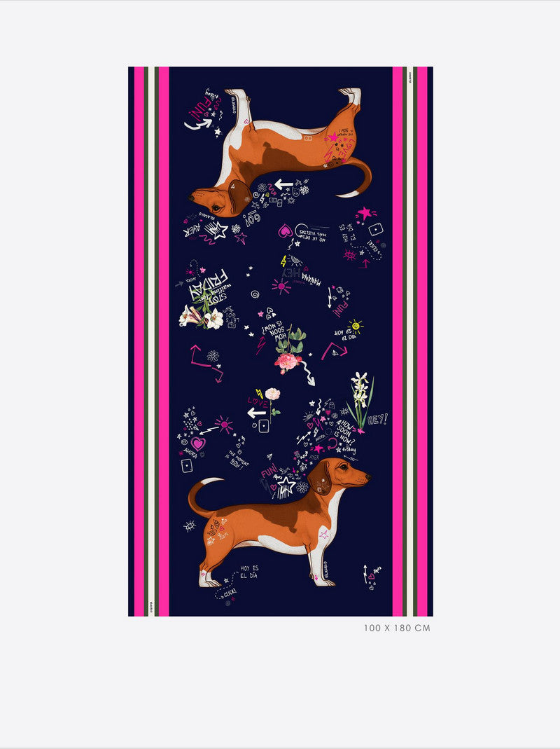Foulard VILAGALLO Perro Salchicha Quirky