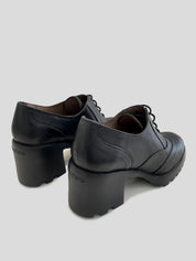 Zapato Cordones WONDERS Unfly Piel NEGRO