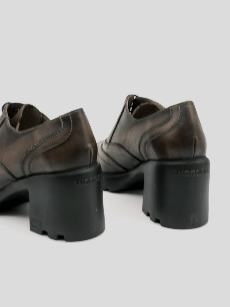 Zapato Cordones WONDERS Unfly Piel TAUPE