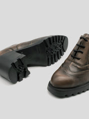 Zapato Cordones WONDERS Unfly Piel TAUPE