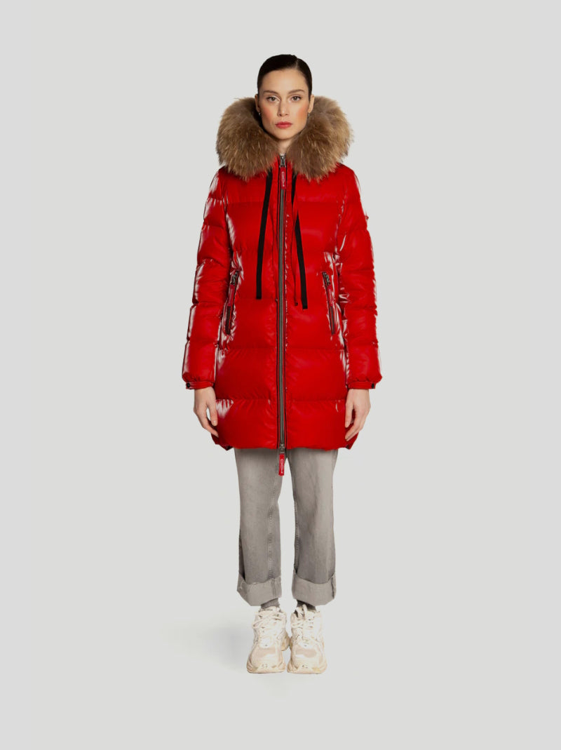 Plumífero Largo DICHI Morena ROJO