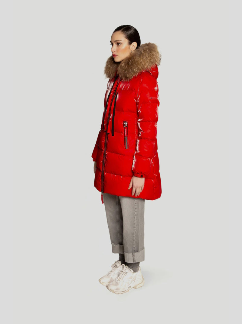 Plumífero Largo DICHI Morena ROJO